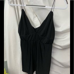 Black stretch Theory camisole beaded medium